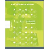 Cahier Travaux Pratiques Écriture piqué 8000 CARTE 17x22 cm 32 pages double ligne 4 mm + interligne verticale/uni 90 g - Vert anis