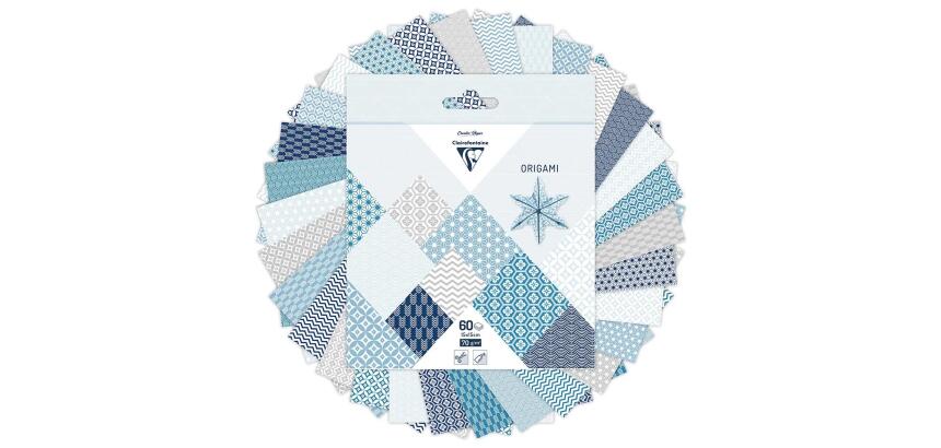 ORIGAMI, Pochette de 60 feuilles 70g/m2 au format 15x15cm - Hiver - Multicolore