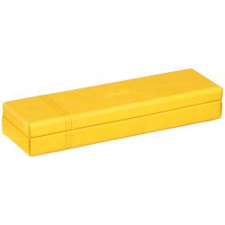Rhodiarama plumier simili cuir italien 21x5,5x3 cm - Jonquille