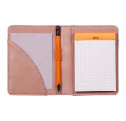 Rhodiarama livret porte-bloc N°11 pour bloc ou carnet format A7 - Bois de rose