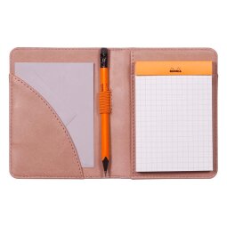 Rhodiarama livret porte-bloc N°11 pour bloc ou carnet format A7 - Bois de rose