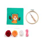Punch Needle, Tigre - Vert