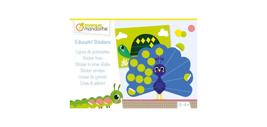 Boîte créative, Educativ' Stickers, Lignes de gommettes - Multicolore