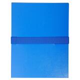 Exacompta Balacron Expanding Spine Folder, A4, Hook and Loop Strap - Blue