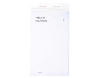 Bloc Maître d'Hôtel 50 feuillets autocopiants numérotés en tripli - Format 8x15 cm - Blanc