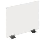 Exacompta - réf. 81058D - ExaScreen Ecran de protection ou cloisonnette contre les postillons pour bureau open-space - call center - restaurants H58cmxL78cm - à fixer kit de fixation fourni - Cristal