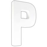 Lettre P 20,5cm - Blanc