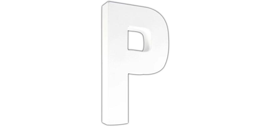 Lettre P 20,5cm - Blanc