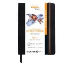 Rhodia Touch Mixed Media Book, papier Paint'On extra-blanc 250g - A6 portrait, 40 pages - Noir