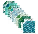 ORIGAMI, Pochette de 60 feuilles 70g/m2 au format 15x15cm - Végétal chic - Multicolore