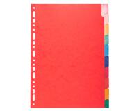 Separadores Cartulina lustrada 225 g/m 2 pestañas colores plastifi cadas - Multicolor