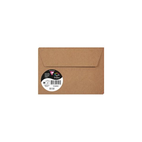 Sachet de 5 enveloppes Pollen C6 114x162 120g/m2