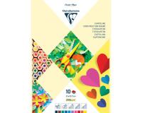 PAPIER COULEUR, Bloc de 10 feuilles 270g/m2 au format 21x29,7cm - Assortiment