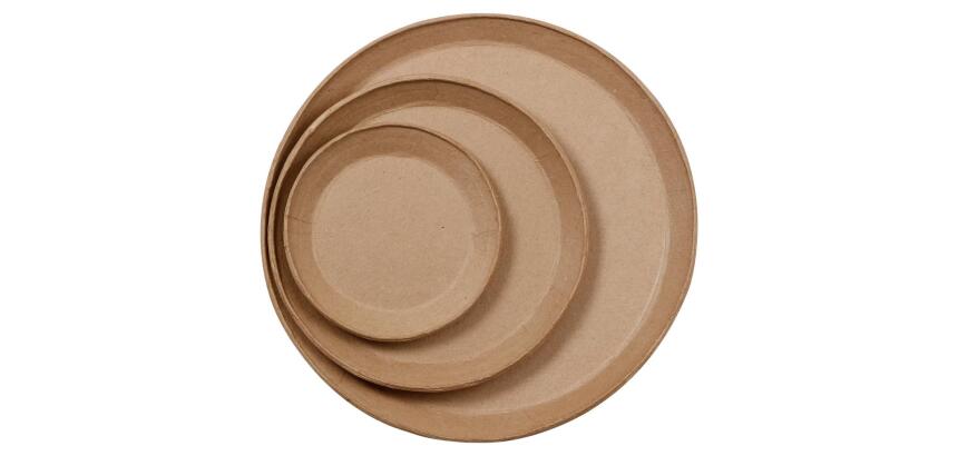 Set de 3 assiettes à suspendre - Kraft