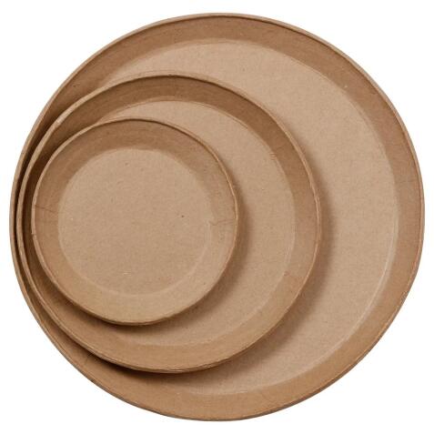 Set de 3 assiettes à suspendre - Kraft