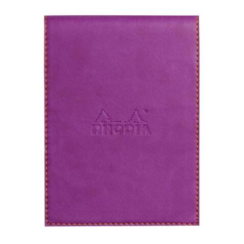 Rhodiarama porte-bloc avec porte-crayon + bloc N°12 ligné - Violet