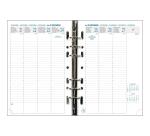 Organiseur Exatime 21 Cali - cuir pleine fleur 19 x 23 cm Semainier Septembre 2025 à Décembre 2026 - 16 mois - Noir