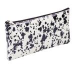 COSMICUIR CUIR Lisse Trousse plate 22x11 cm Bleu foncé