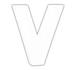 Letter 12cm, V. - Wit