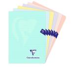 Carnet piqué Mimesys PASTEL A5 96 pages ligné couverture polypropylène - Assortis