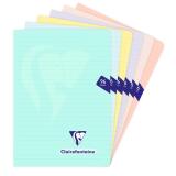 Carnet piqué Mimesys PASTEL A5 96 pages ligné couverture polypropylène - Assortis