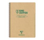 Project book Uninotes carnet recyclé reliure intégrale A4+ 160 pages détachables perforé 4 trous petits carreaux + 3 intercalaires - Assortis