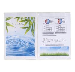 Blister da 10 buste a U doppio PVC liscio 200 micron - A4 - Cristallo