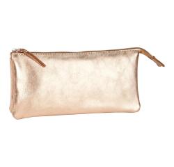 Clairefontaine CUIRIS# Large Two-Compartment Pouch - 22x11cm - Copper