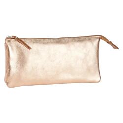 CUIRISÉ Grande Pochette 2 compartiments 22x11 cm - Cuivre