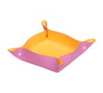 Rhodiarama vide-poche réversible simili cuir italien 12x12x4,5 cm - Lilas