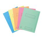 Chemise dossier 2 rabats Exacompta Super 210 24 x 32 cm couleurs assorties - Paquet de 50