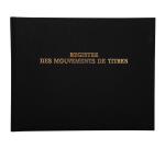 Registre 24x32cm - Mouvements de titres 100 pages - Noir
