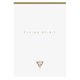 Bloc entoilé en-tête Flying Spirit White A5 140 pages détachables ligné motifs assortis papier ivoire 90g - Blanc