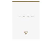 Bloc entoilé en-tête Flying Spirit White A5 140 pages détachables ligné motifs assortis papier ivoire 90g - Blanc