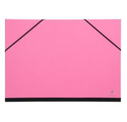 Carton à dessin Couleur à élastiques 26x33cm - Fuchsia
