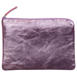MIROR CUIR Pochette 23x16 cm Miror Rose