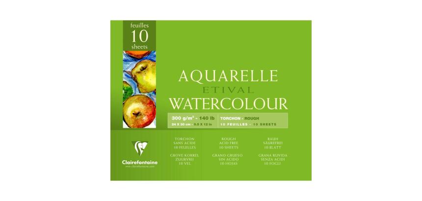 Etival bloc collé 4 côtés 10F 24x30cm 300g grain torchon