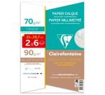 Vélin Millimétré pochette calque et millimétré 2x6F A4 70g