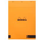 Bloc agrafé Rhodia le R N°18 21x29,7 cm 70 feuillets ligné 90g - Orange
