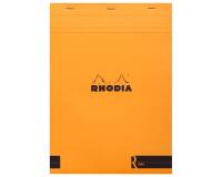 Bloc agrafé Rhodia le R N°18 21x29,7 cm 70 feuillets ligné 90g - Orange