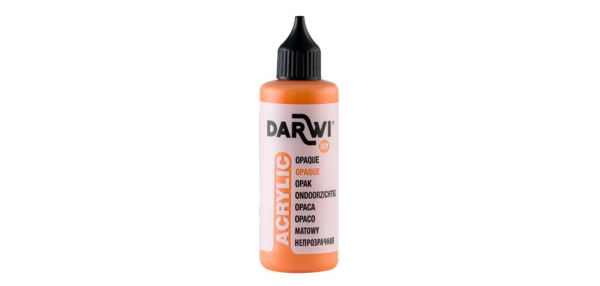 Darwi Flacon de 80 ml de Peinture Acrylique Universelle Opaque - Orange