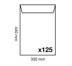 Boite de 125 Pochettes Kraft Adour Brun 330x440 mm - Auto-Adhésives - 120g/m2 - Brun