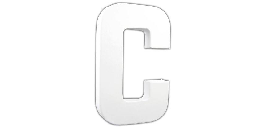 Lettre C 20,5cm - Blanc