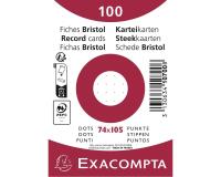 Fichas de cartulina bristol 205 g/m2 - Dots - 74x105 mm - Blanco