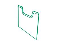 Dekplaat A4 vertikaal - Glasgroen