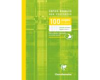 Copies doubles sous étui A4 100 pagesnon perforées grands carreaux