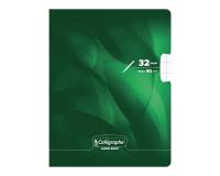 Cahier d'écriture piqué 8000 CARTE 17x22 cm 32 pages grands carreaux 4 mm agrandis 16x16 mm 90 g - Vert