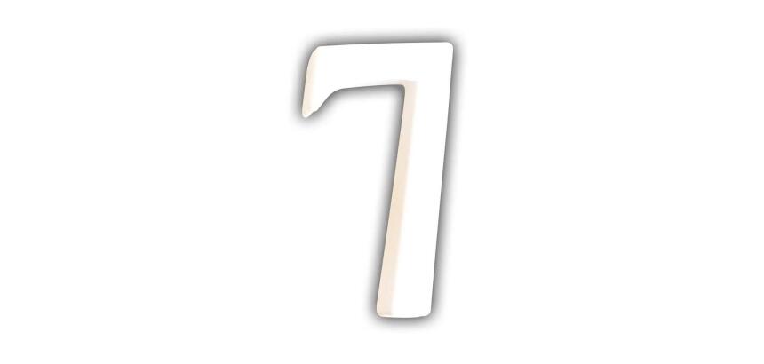 Petit chiffre 7 12cm - Blanc