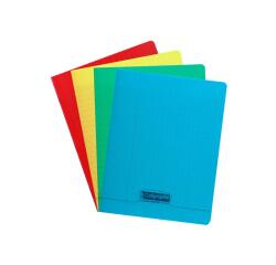 Cahier piqué 8000 POLYPRO 17x22 cm 96 pages grands carreaux 90 g - Assortis