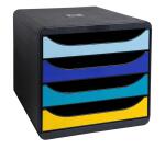 Módulo Clasificador Big Box 4 cajones A4+ 34,7x27,8x27,1 cm - BeeBlue - Colores surtidos